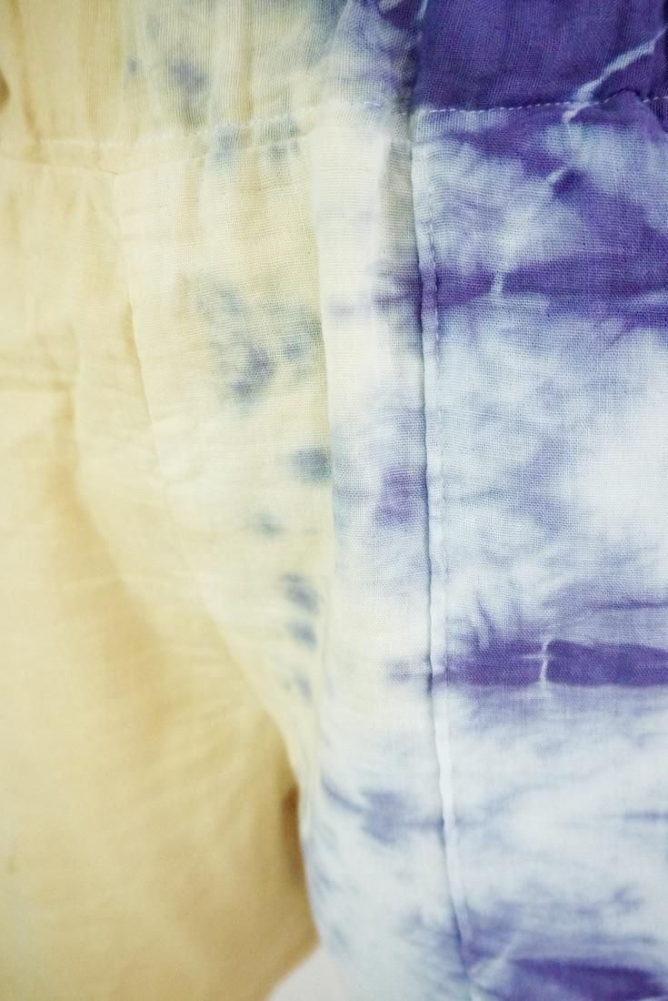 W gauze Easy Shorts Custard x Lavender