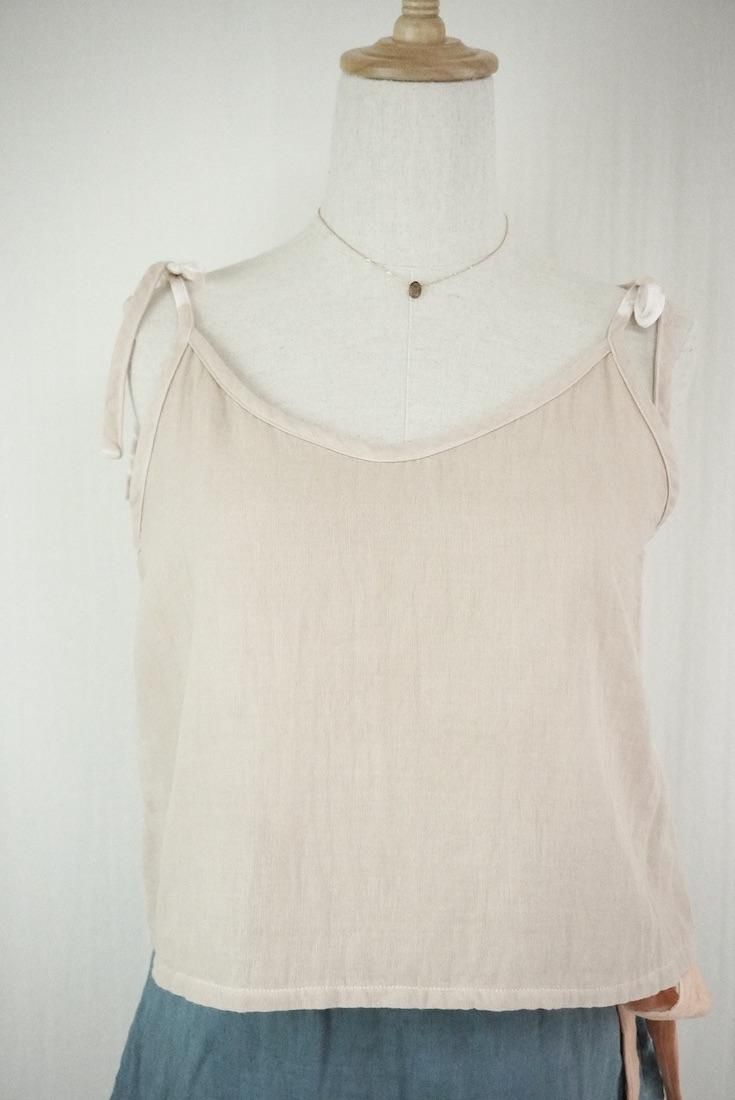 W gauze Ribbon Camisole Sandybeach 