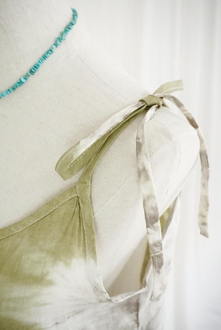 French Linen  Short Rompers  Khaki x Taupe
