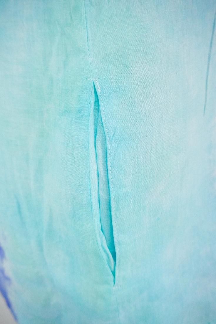French Linen  Short Rompers Horizon x Emerald x Lemon