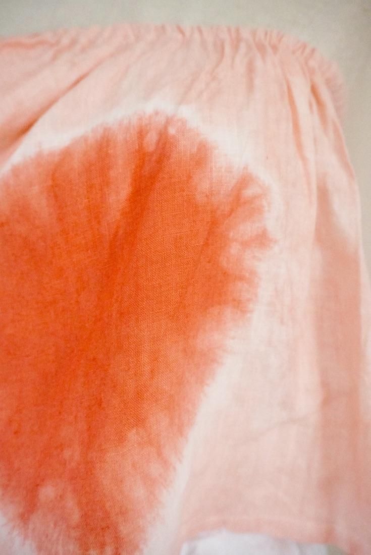 French Linen Flare Bare top Beni x Salmon