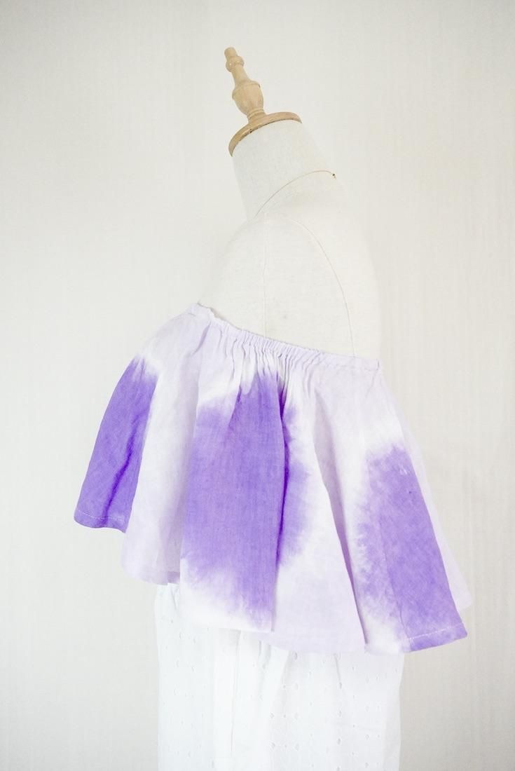French Linen Flare Bare top Purple x Lilac