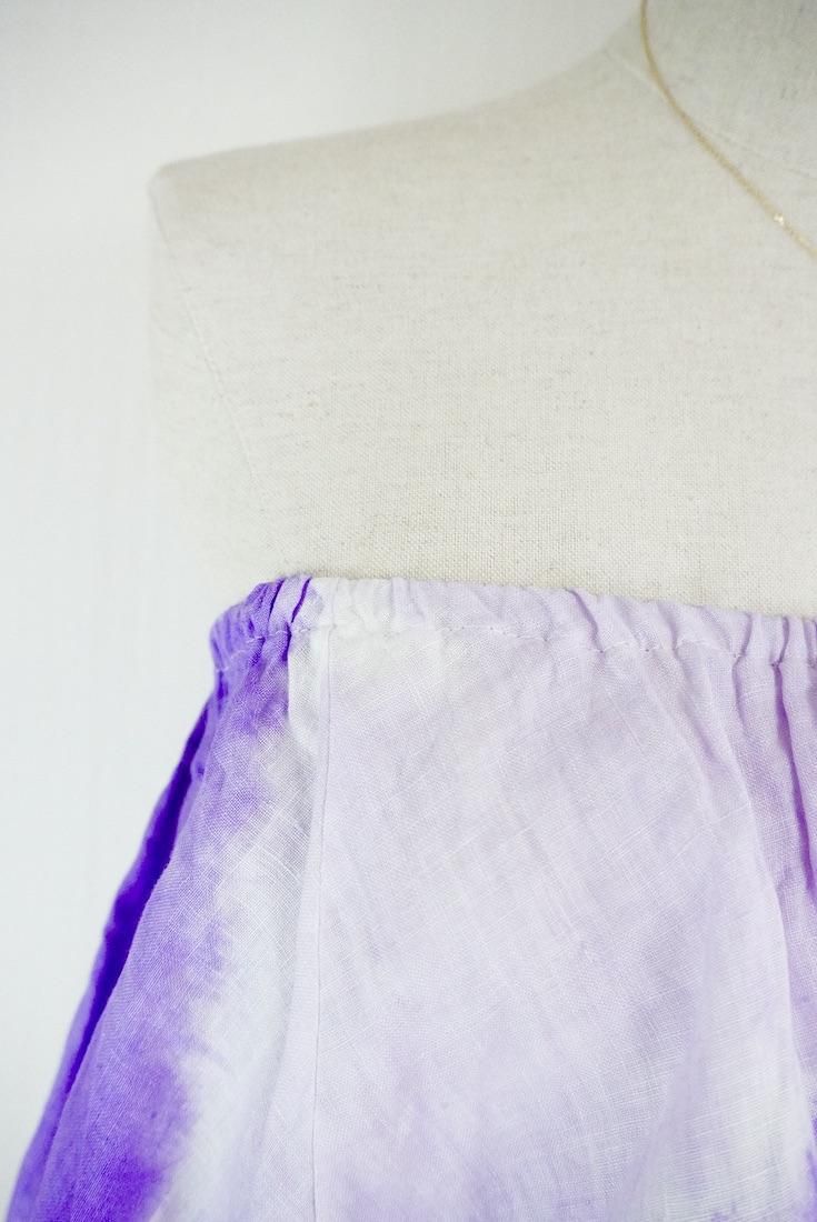 French Linen Flare Bare top Purple x Lilac