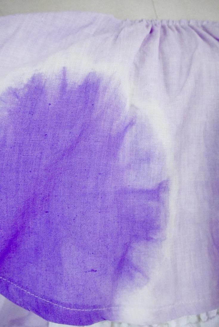 French Linen Flare Bare top Purple x Lilac