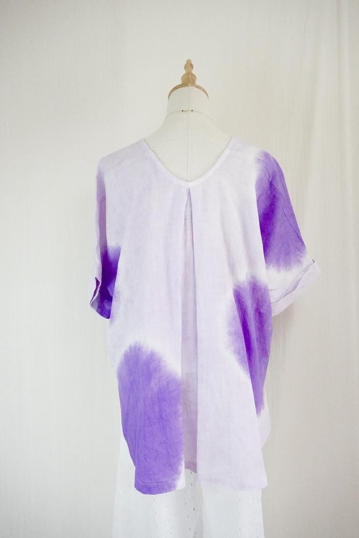 French Linen Relax Top  Purple x Lilac