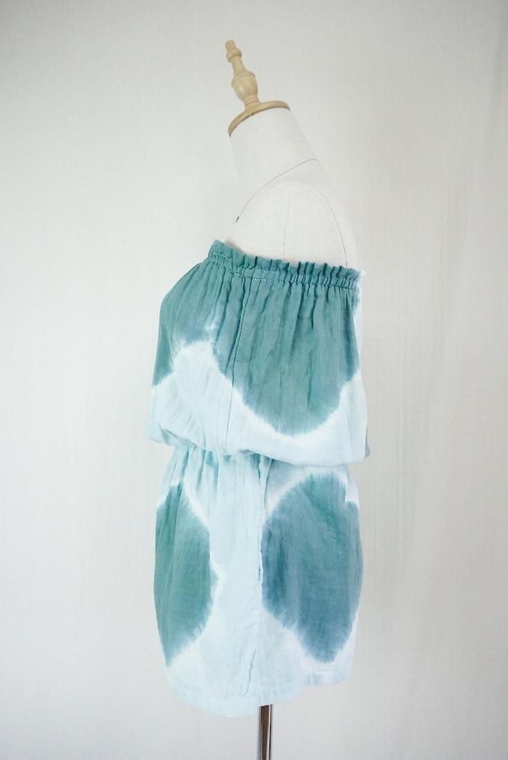 W-gauze Bare in one “Deepgreen x Ice mint”