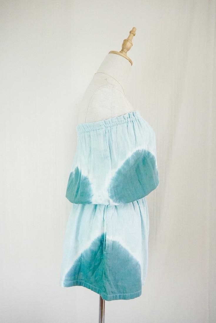W-gauze Bare in one “Deepgreen x Ice mint”