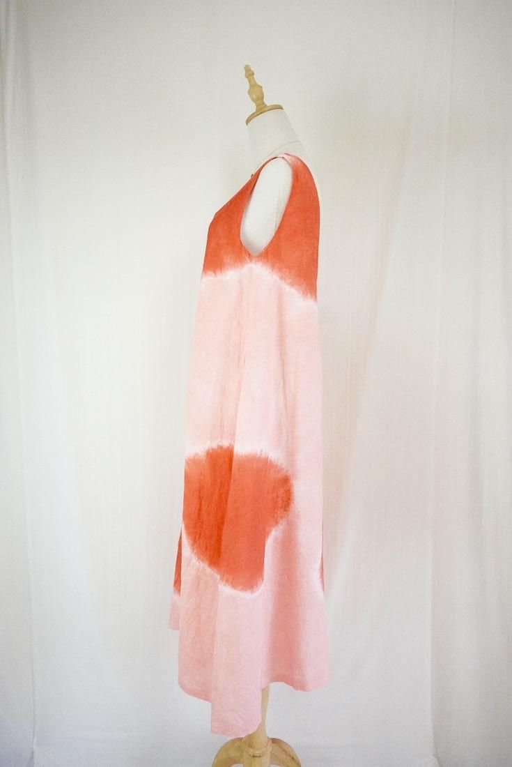 French Linen Back open op Beni x Salmon