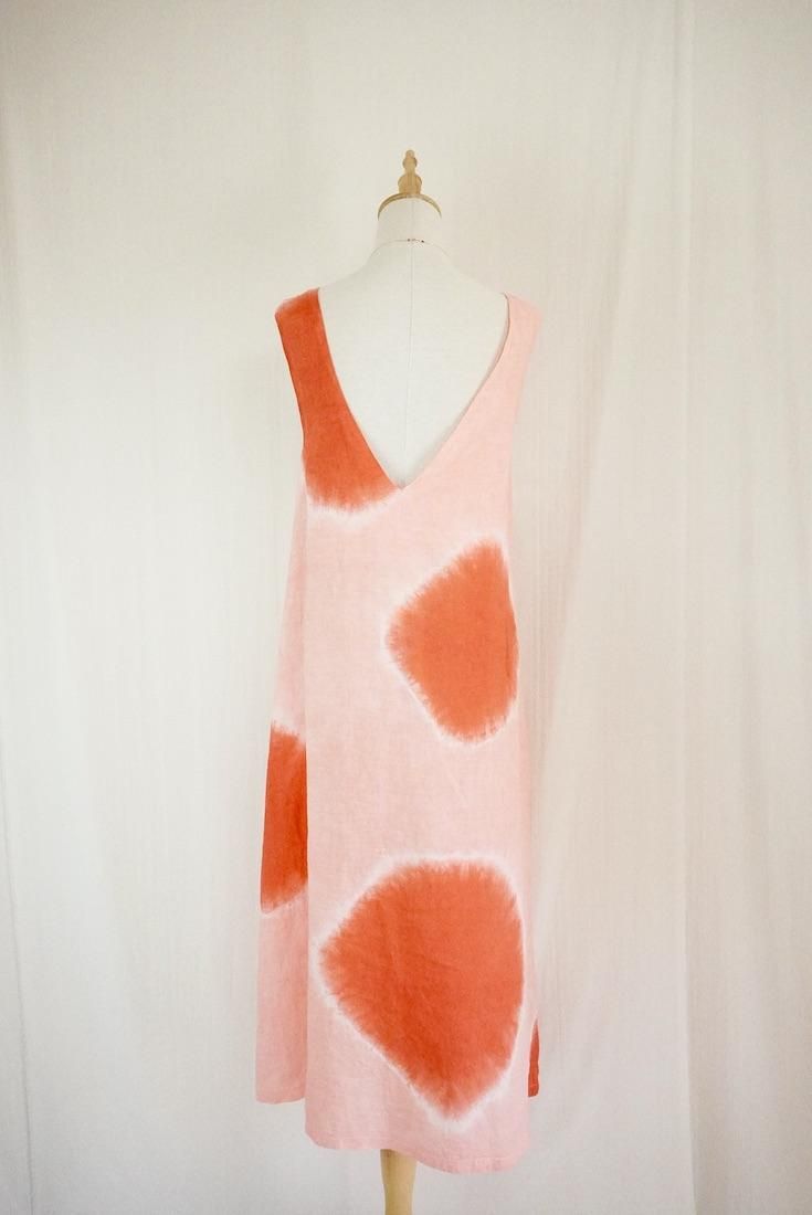 French Linen Back open op Beni x Salmon
