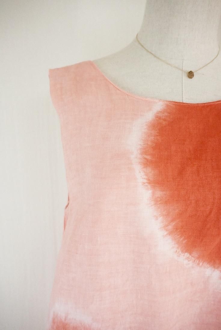 French Linen Back open op Beni x Salmon