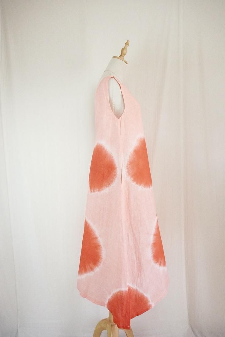 French Linen Back open op Beni x Salmon