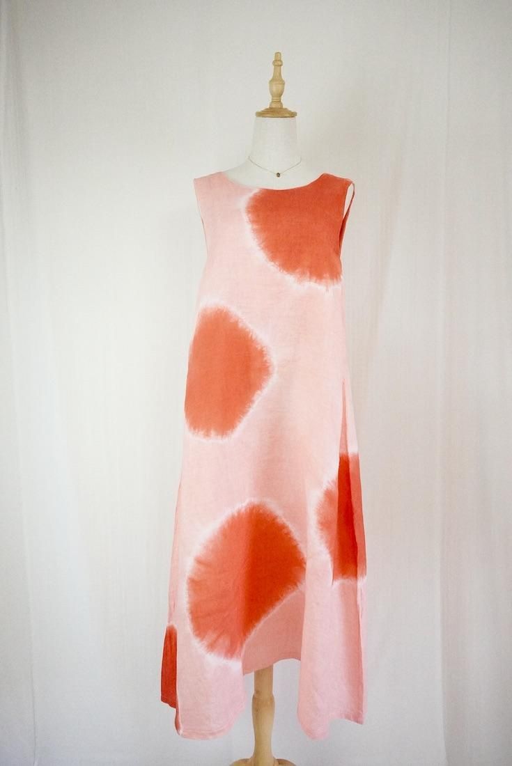 French Linen Back open op Beni x Salmon