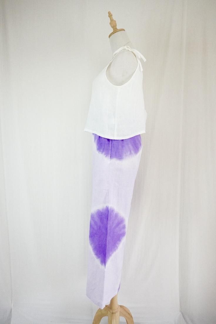 Frenh Linen Relax Pants Purple x Lilac