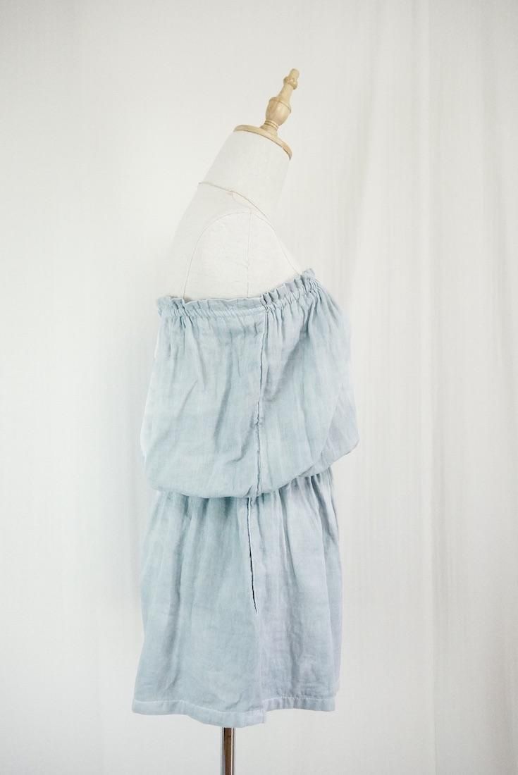 W-gauze Bare in one Blue x Lightgray