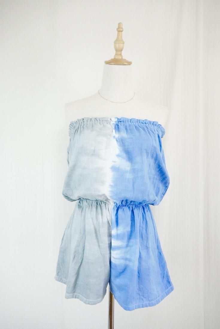 W-gauze Bare in one Blue x Lightgray