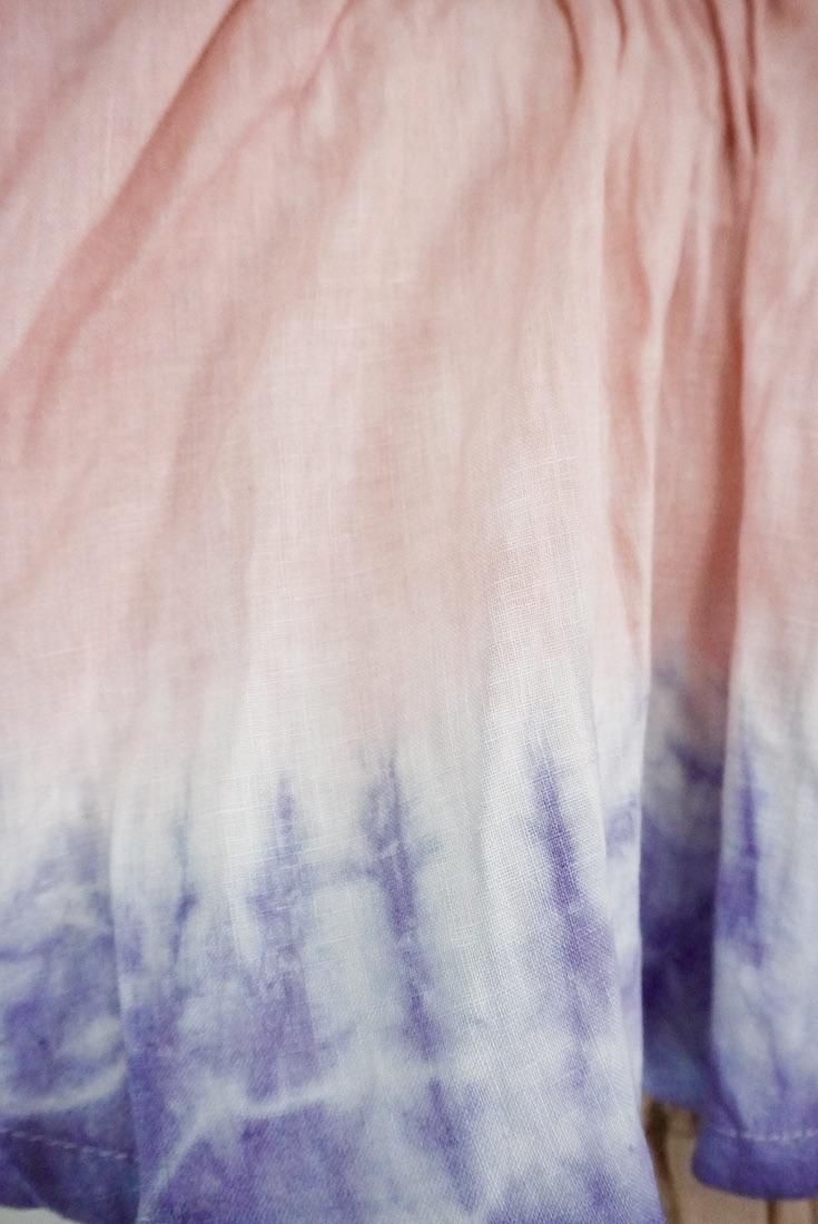 French Linen Flare Bare top Pinkbeige x Lavender