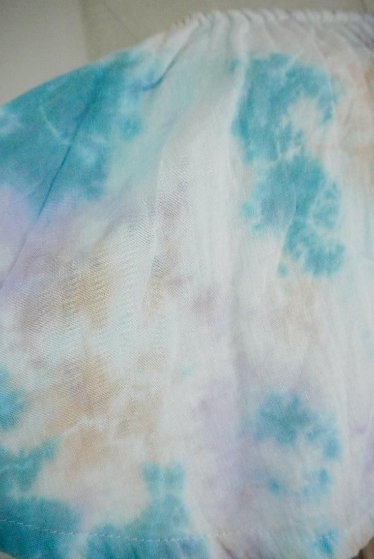 W gauze Flare Bare top Lilac x Apricot x Under the sea