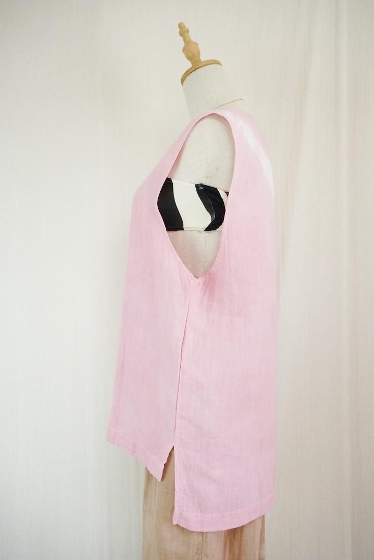 W gauze Big silhouette tank CherryBlossom 