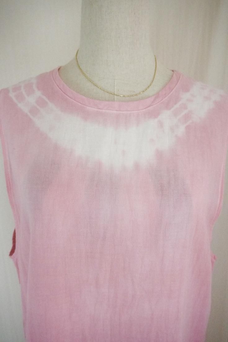 W gauze Big silhouette tank CherryBlossom 
