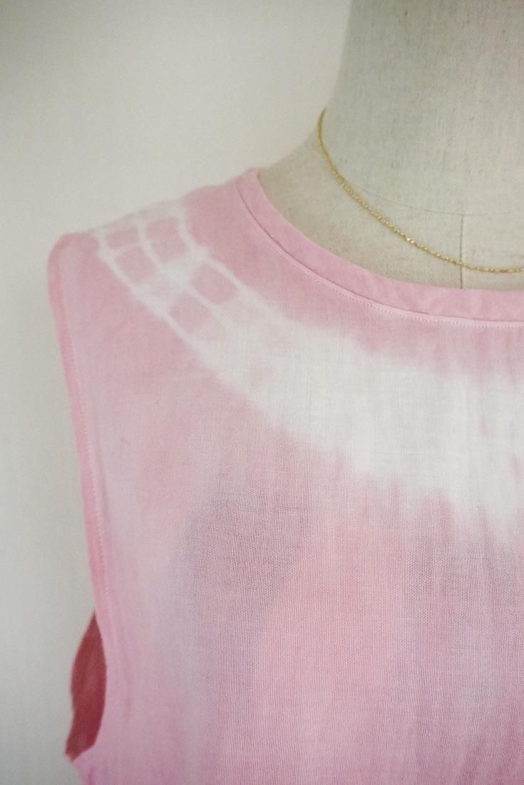 W gauze Big silhouette tank CherryBlossom 