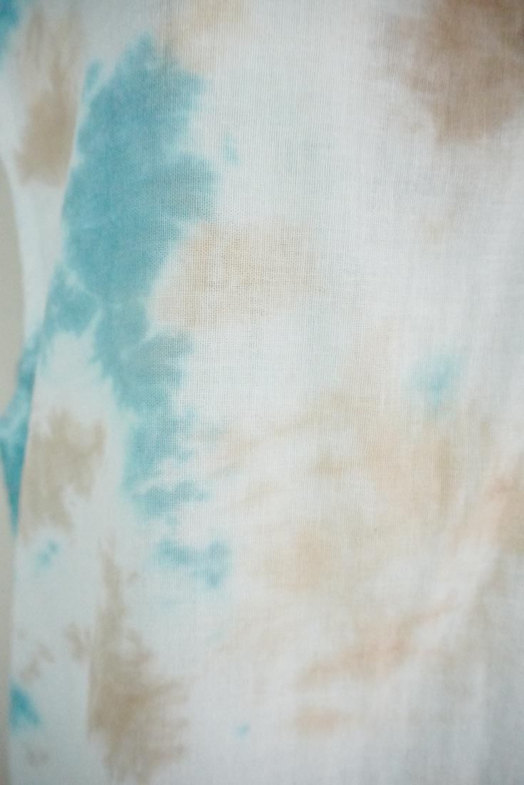 W gauze Big silhouette tank Vintagelue x Brownsugar x Apricot