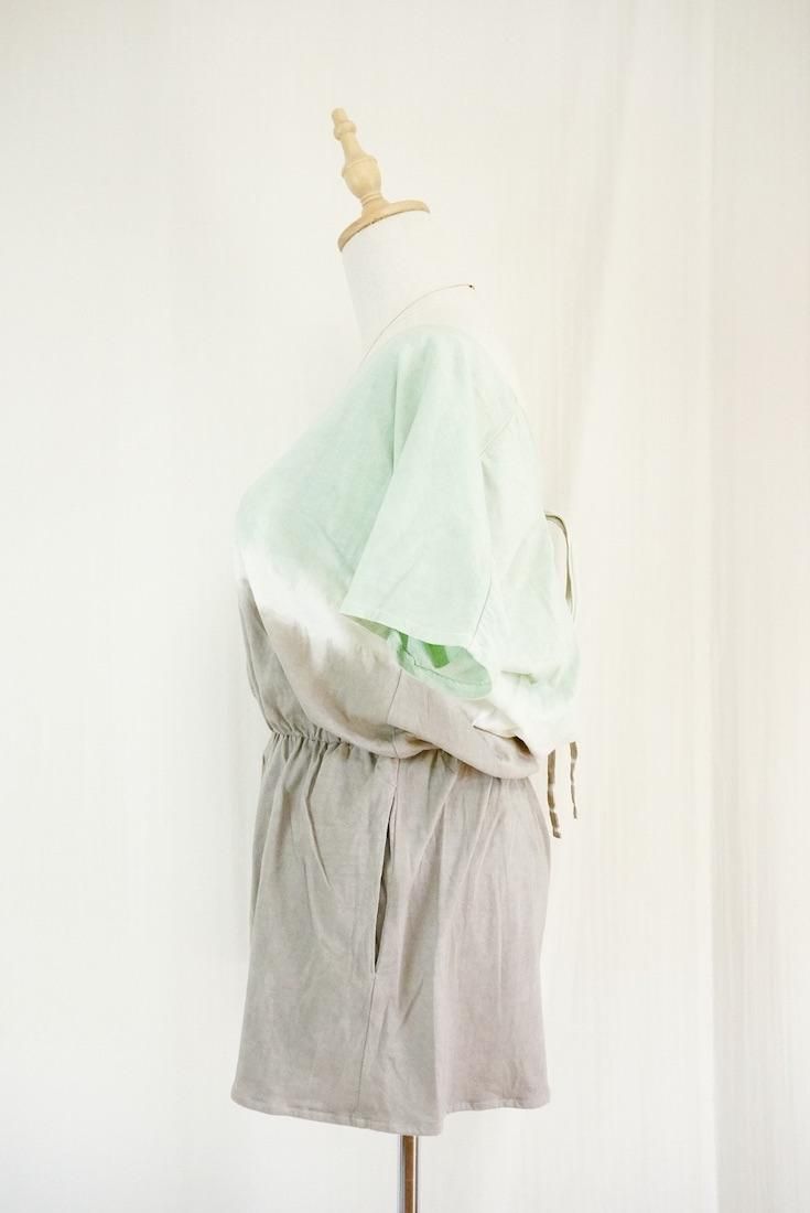 Cotton Tee in one Pistachio x Taupe