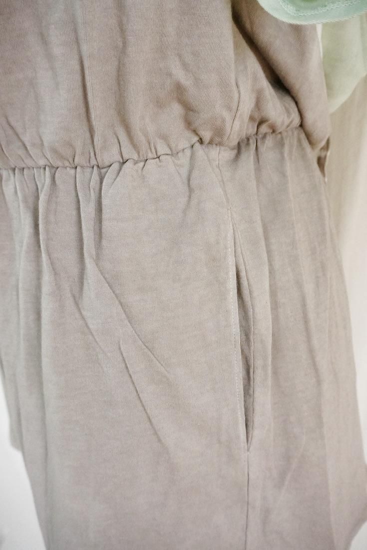 Cotton Tee in one Pistachio x Taupe