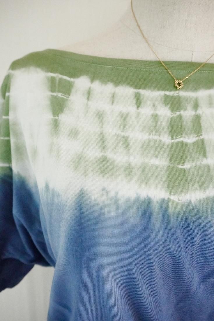 Cotton Tee in one Navy x Junglegreen
