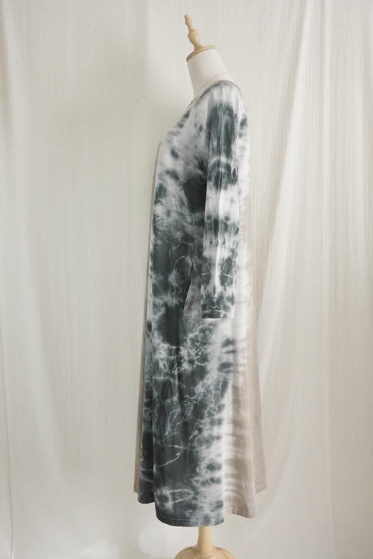 Cotton Long Sleeve OP  Taupe x Inkblack