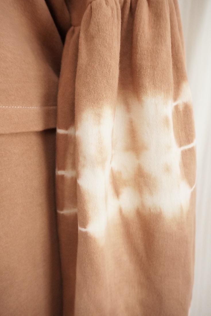 Soft cotton Puff sleeve top Terracotta