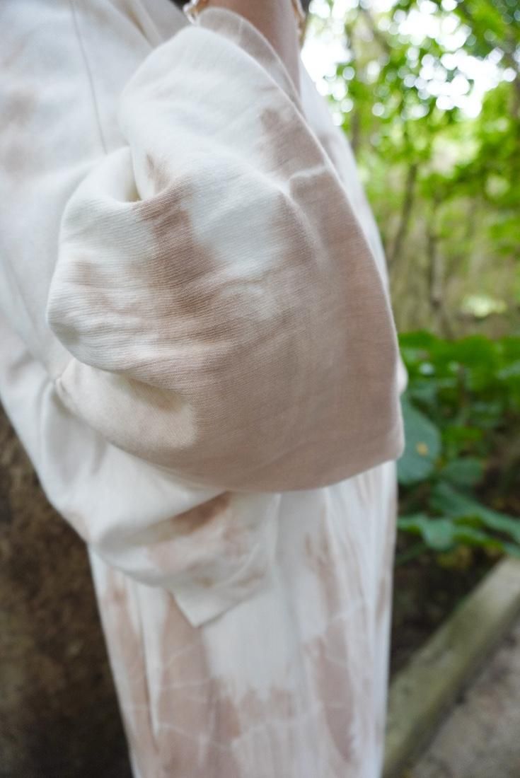 Soft cotton Puff sleeve top Terracotta