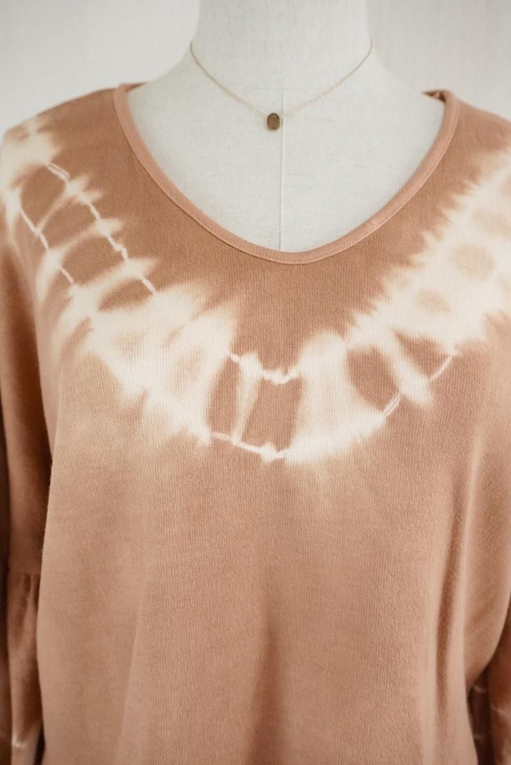 Soft cotton Puff sleeve top Terracotta