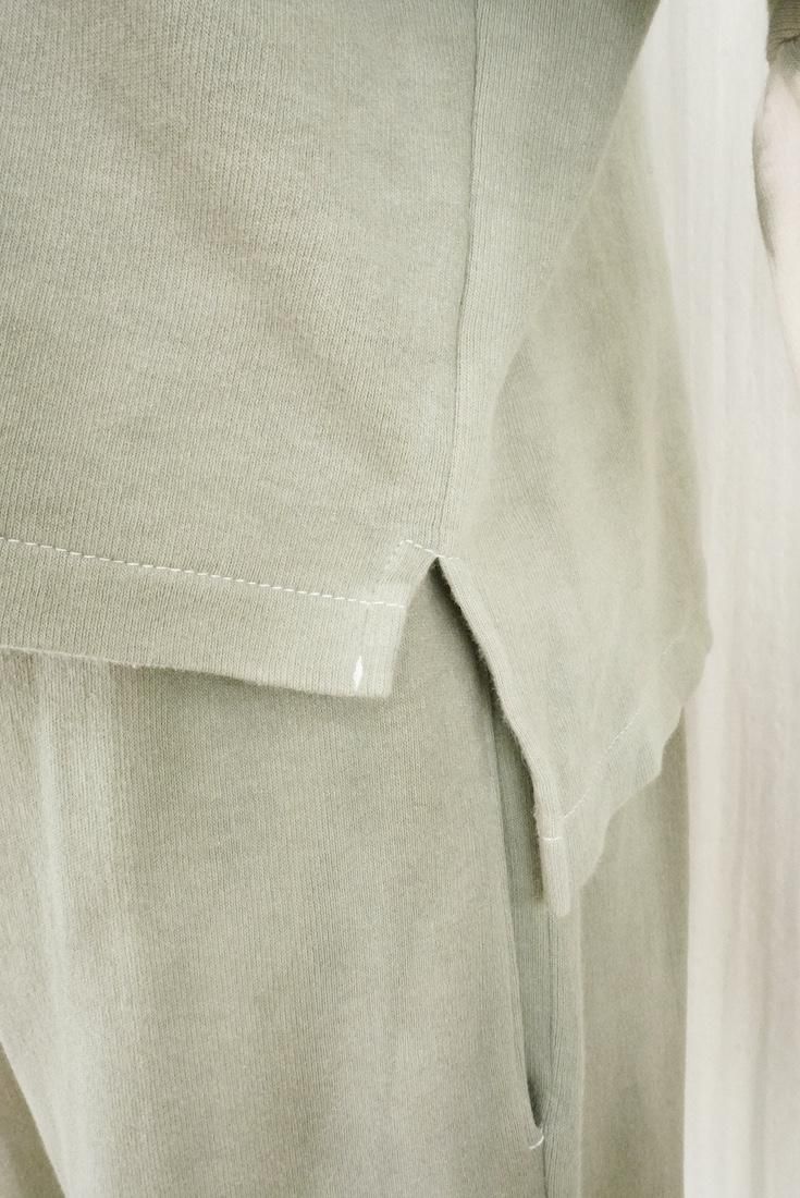 Soft cotton Puff sleeve top Greentea