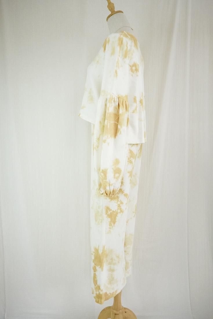 Soft cotton Puff sleeve top Mustard