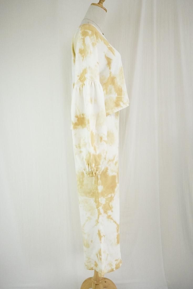 Soft cotton Puff sleeve top Mustard
