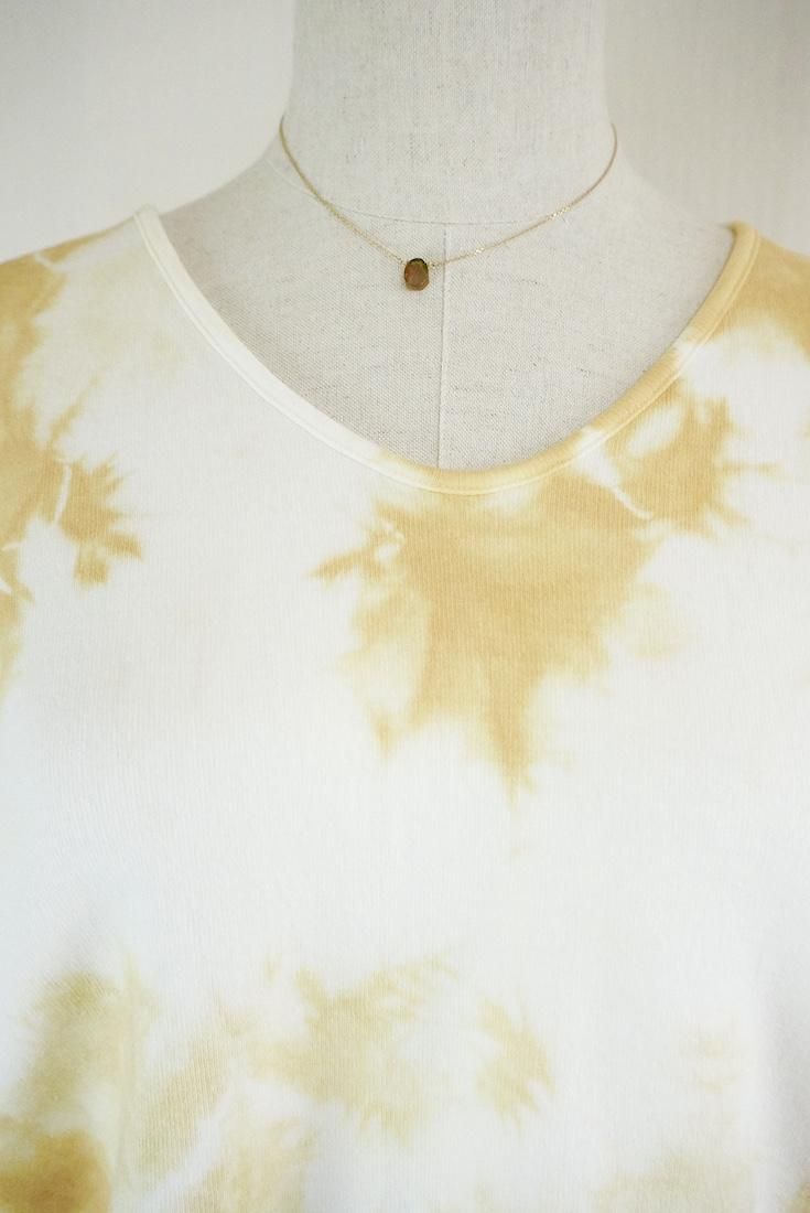 Soft cotton Puff sleeve top Mustard