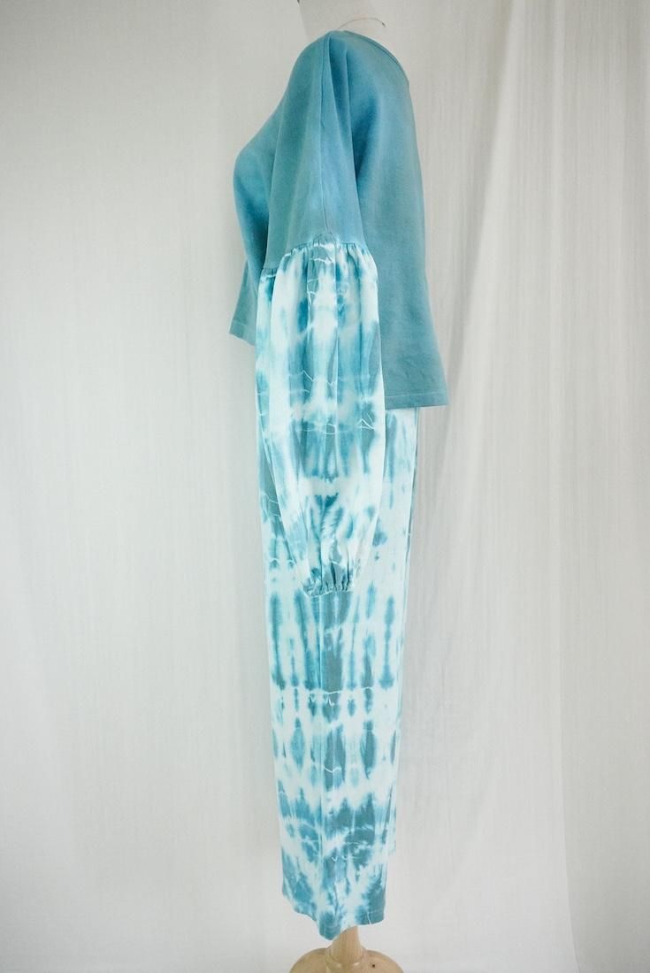 Soft cotton Puff sleeve top Under the sea