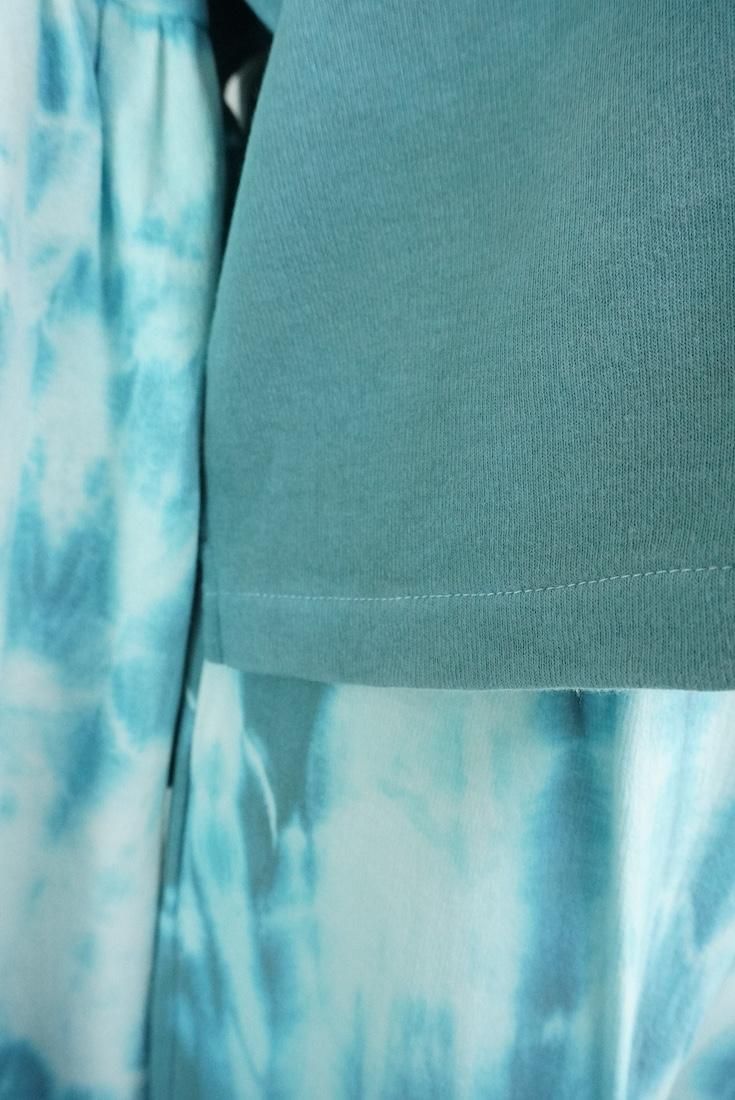 Soft cotton Puff sleeve top Under the sea