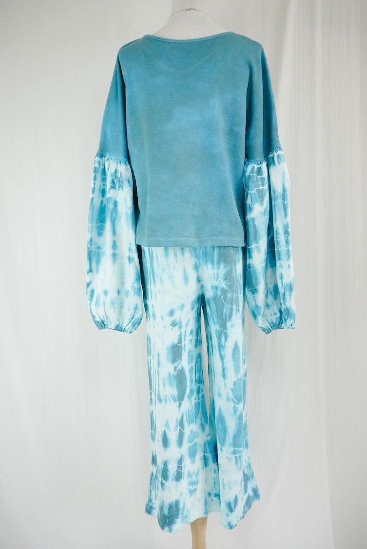 Soft cotton Puff sleeve top Under the sea