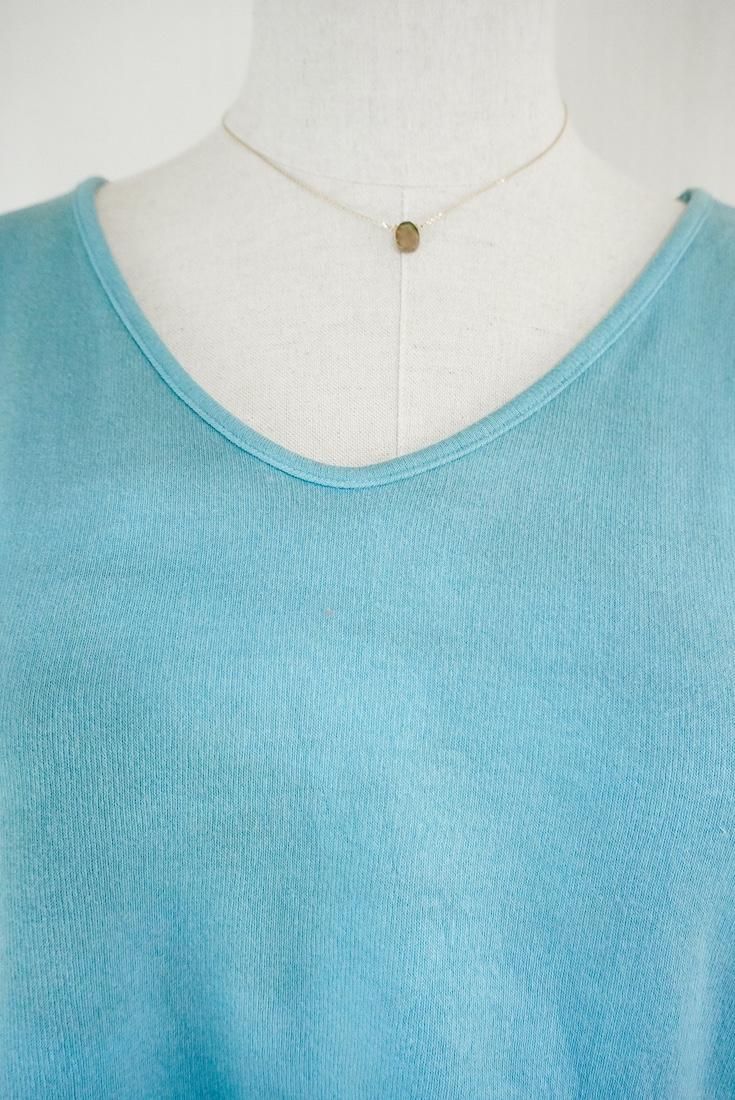 Soft cotton Puff sleeve top Under the sea