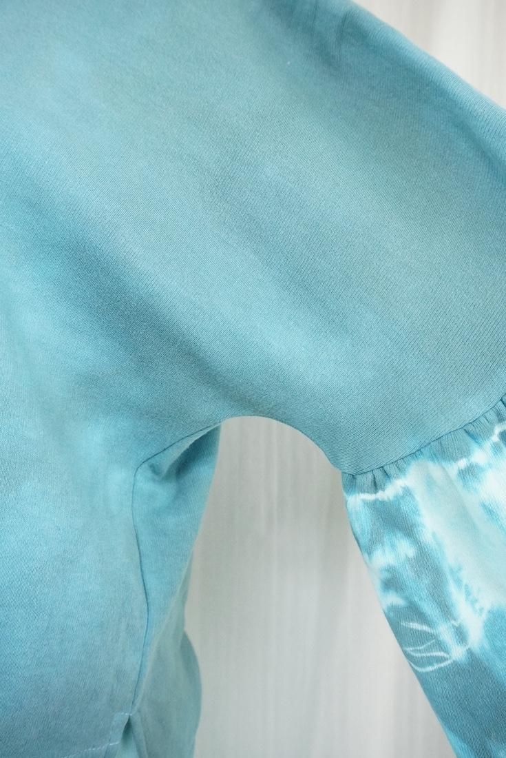 Soft cotton Puff sleeve top Under the sea