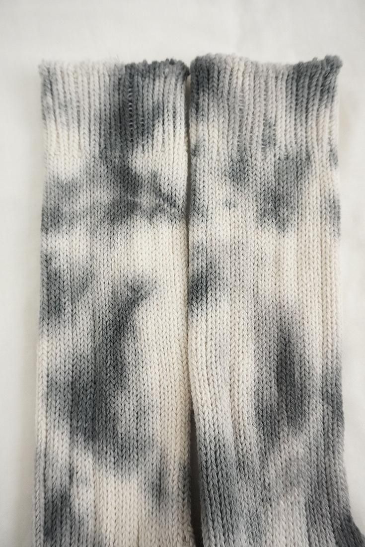 Organic Cotton Low gauge socks 1color SHIBORI Black 