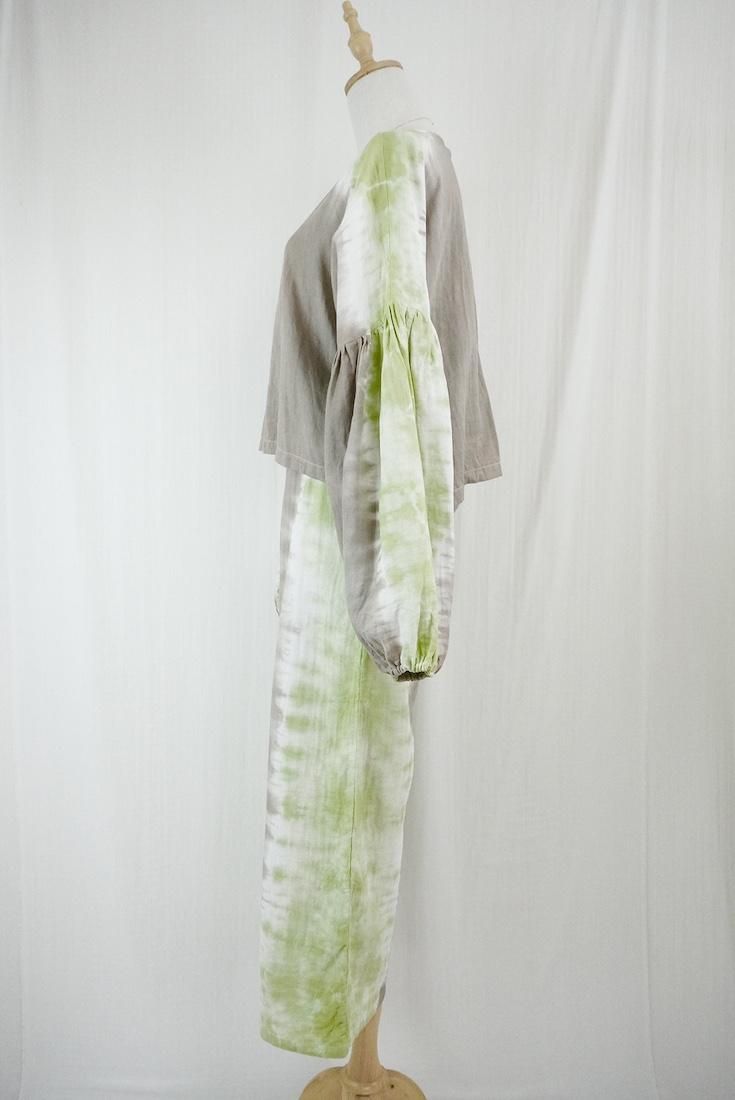 W gauze Relax Pants Graige x Olive 
