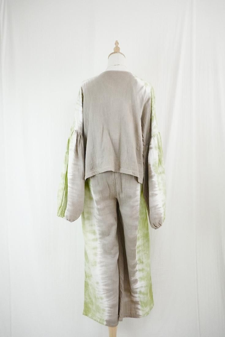 W gauze Relax Pants Graige x Olive 