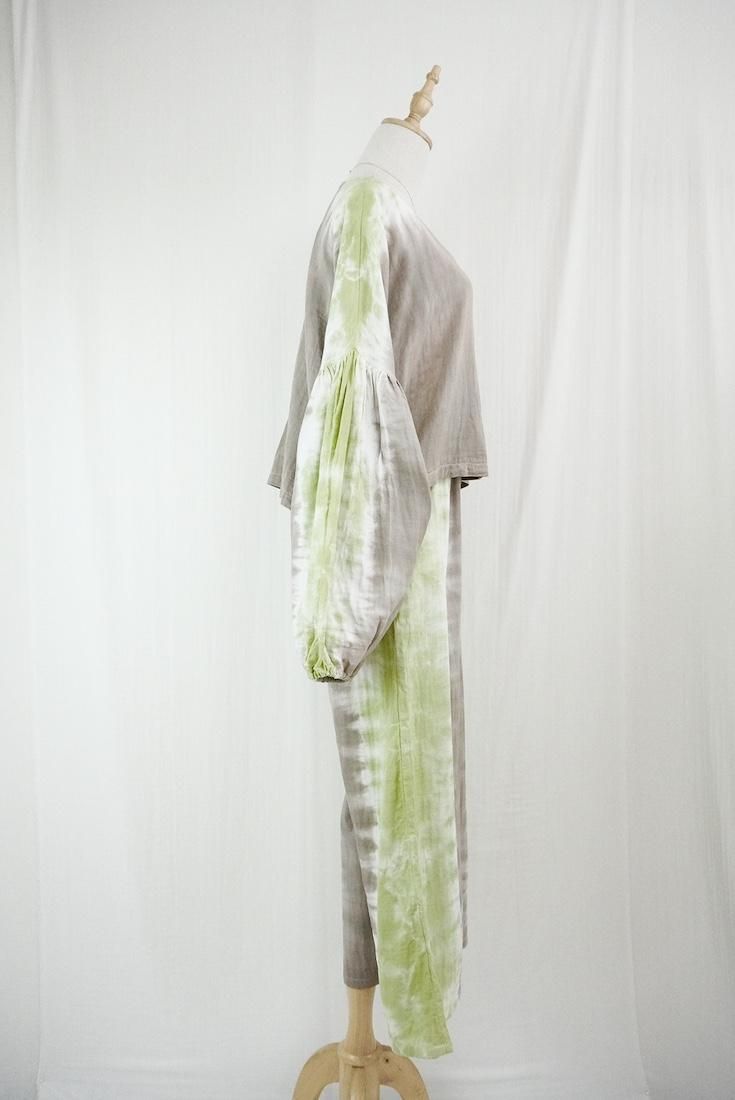 W gauze Relax Pants Graige x Olive 