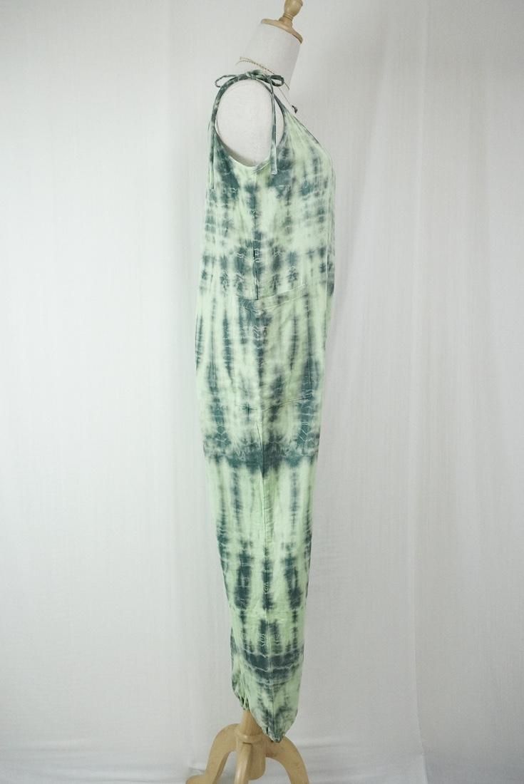W-gauze  Ribbon long rompers  Babyleaf x Black