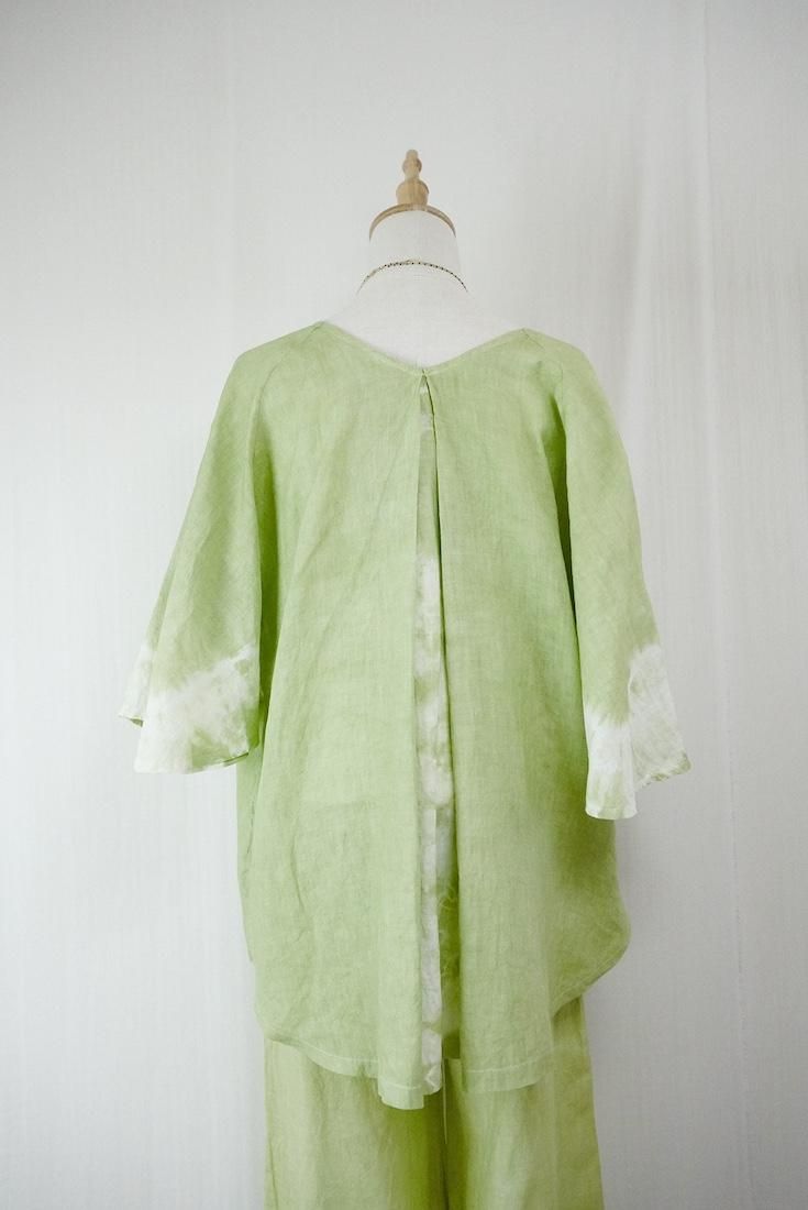 French Linen Flare Cardigan Olive