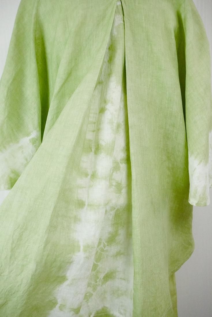 French Linen Flare Cardigan Olive