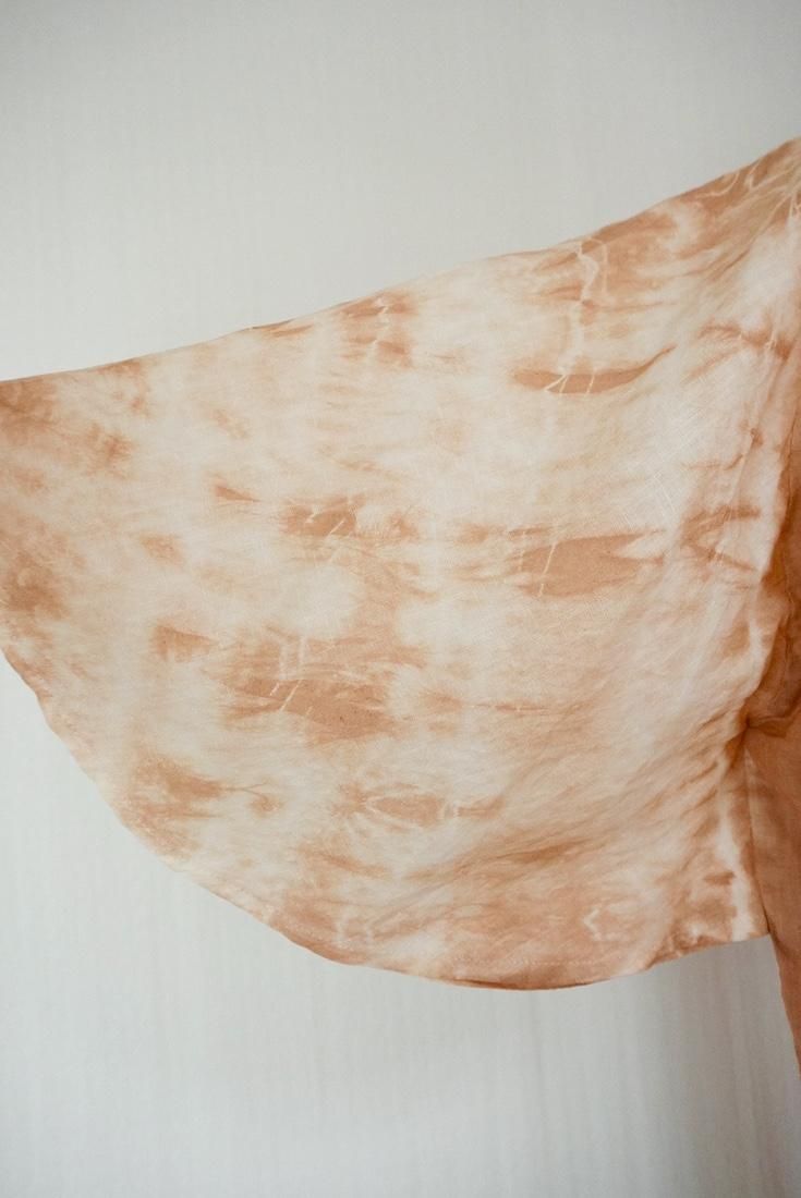 French Linen Flare Cardigan Terracotta
