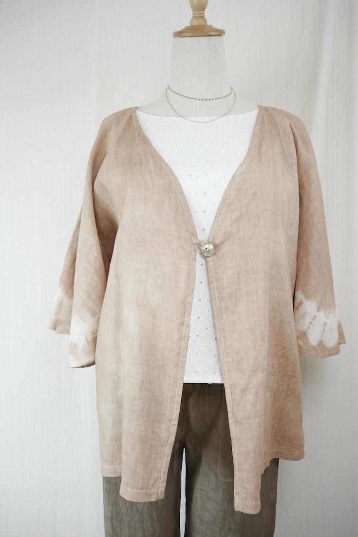 French Linen Flare Cardigan Cafelate
